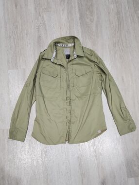 5.11 Tactical Light Olive Button-Down Shirt with Dual Chest Pockets Medium